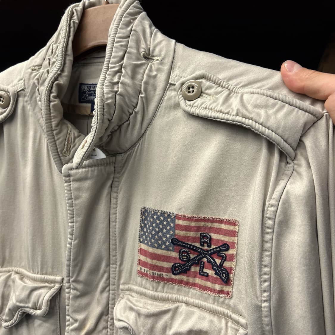 00s 폴로진스 아메리칸 플래그 패치 M-65 필드자켓 N1141 상품이미지7
