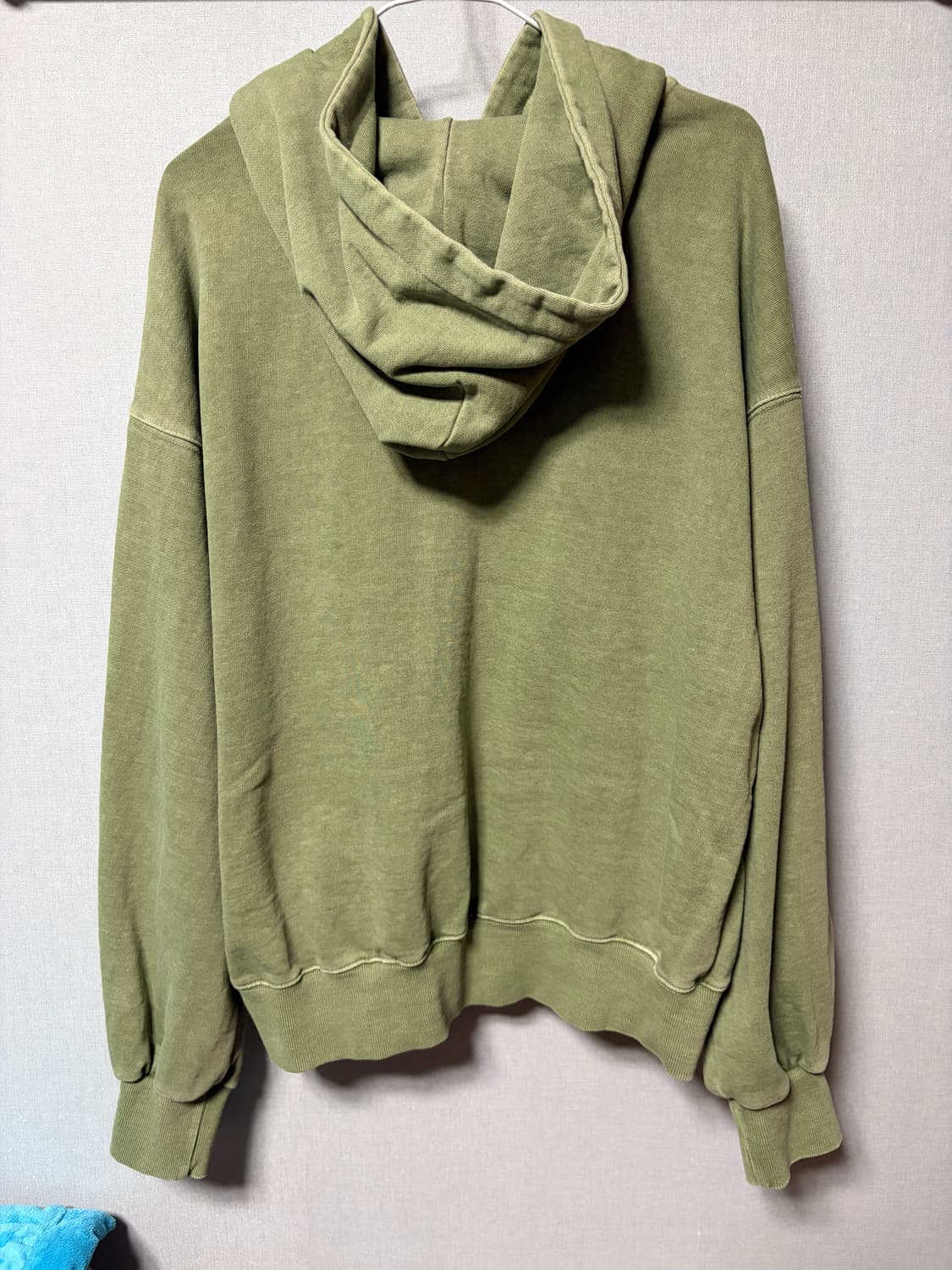 Garment Dyed Button Hoddie/Pigment Green 상품이미지2