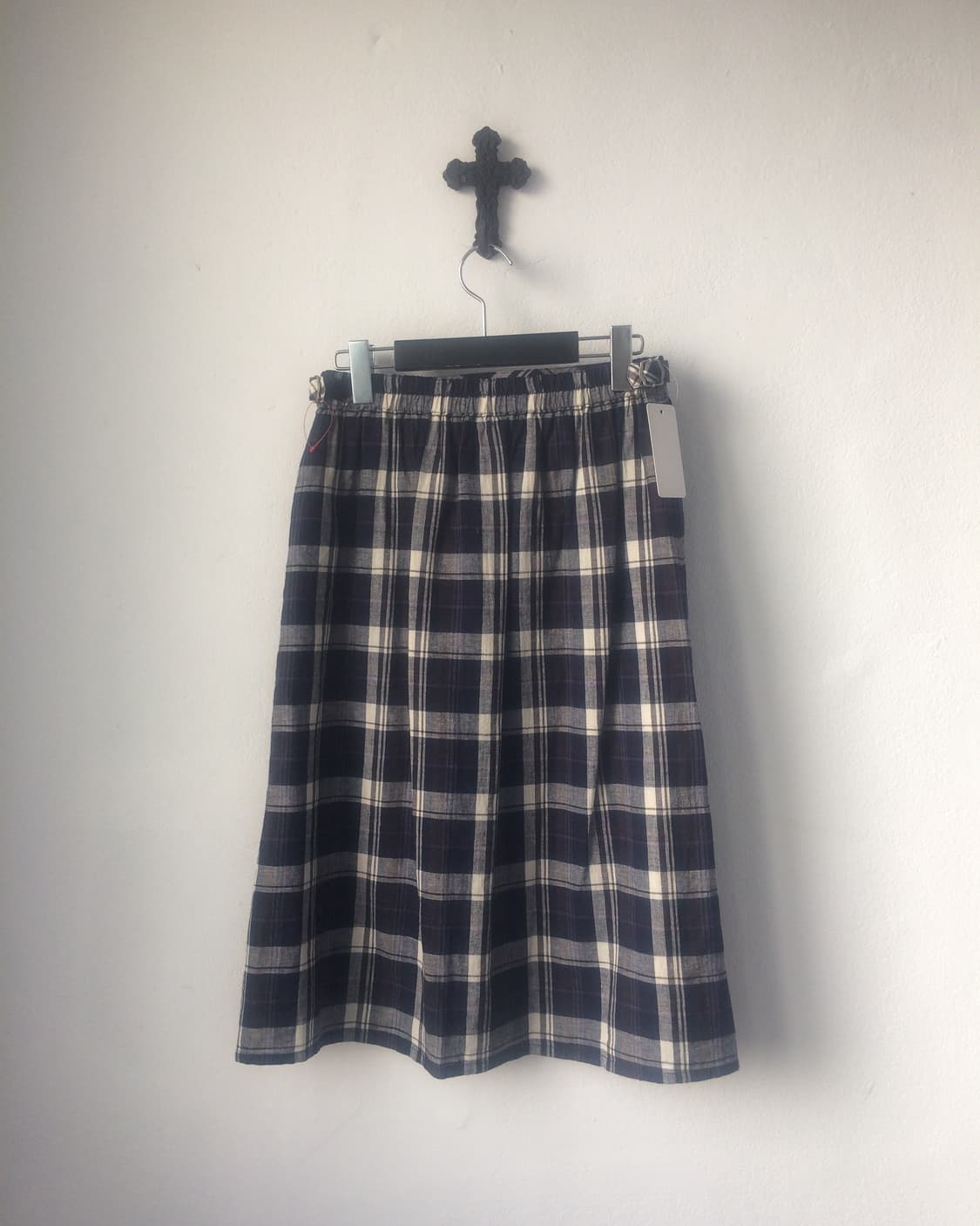 Belted check pattern skirt 상품이미지2