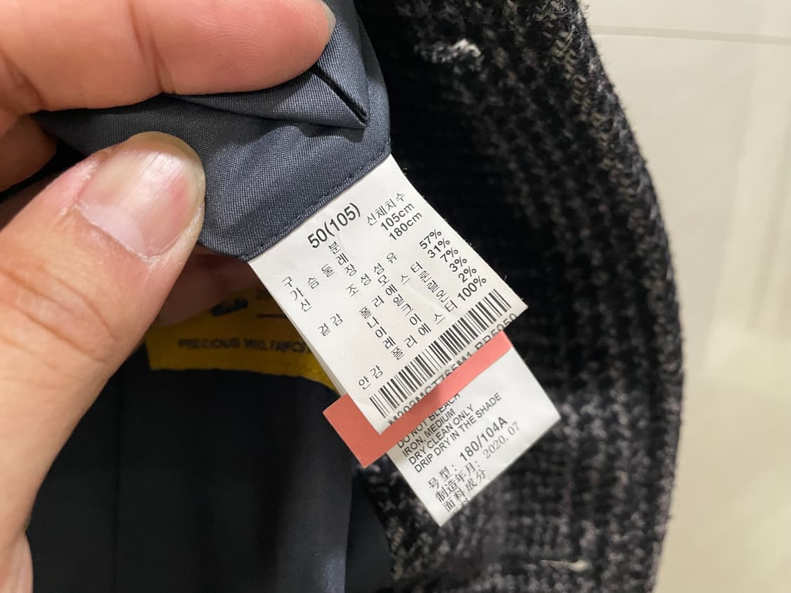 티아이포맨 / 글렌체크 싱글코트, 남성코트 / XL(105-110) 상품이미지7