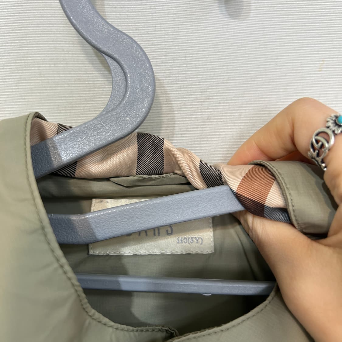 닥스 키즈 스트링 트렌치코트 110 카키 상품이미지2