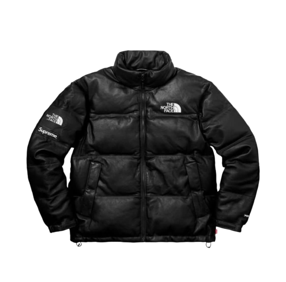 [XL] 슈프림 노스페이스 레더 눕시 패딩 블랙 상품이미지1