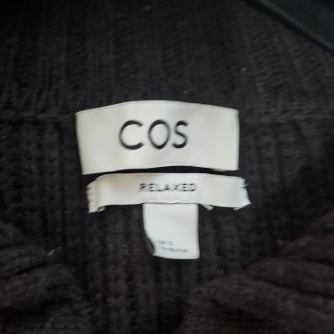 COS 리브드 울 니트 가디건 브라운 XL 상품이미지3