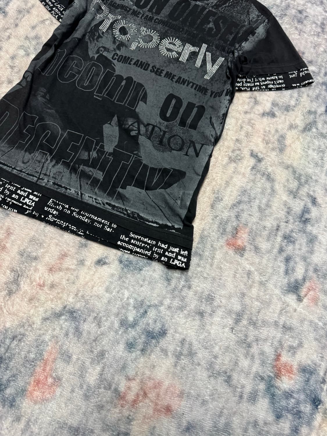 Semantic design punk printing top 상품이미지6