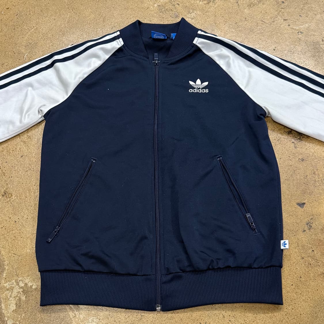 아디다스 호피 백로고 네이비 화이트 트랙탑 져지 상품이미지3