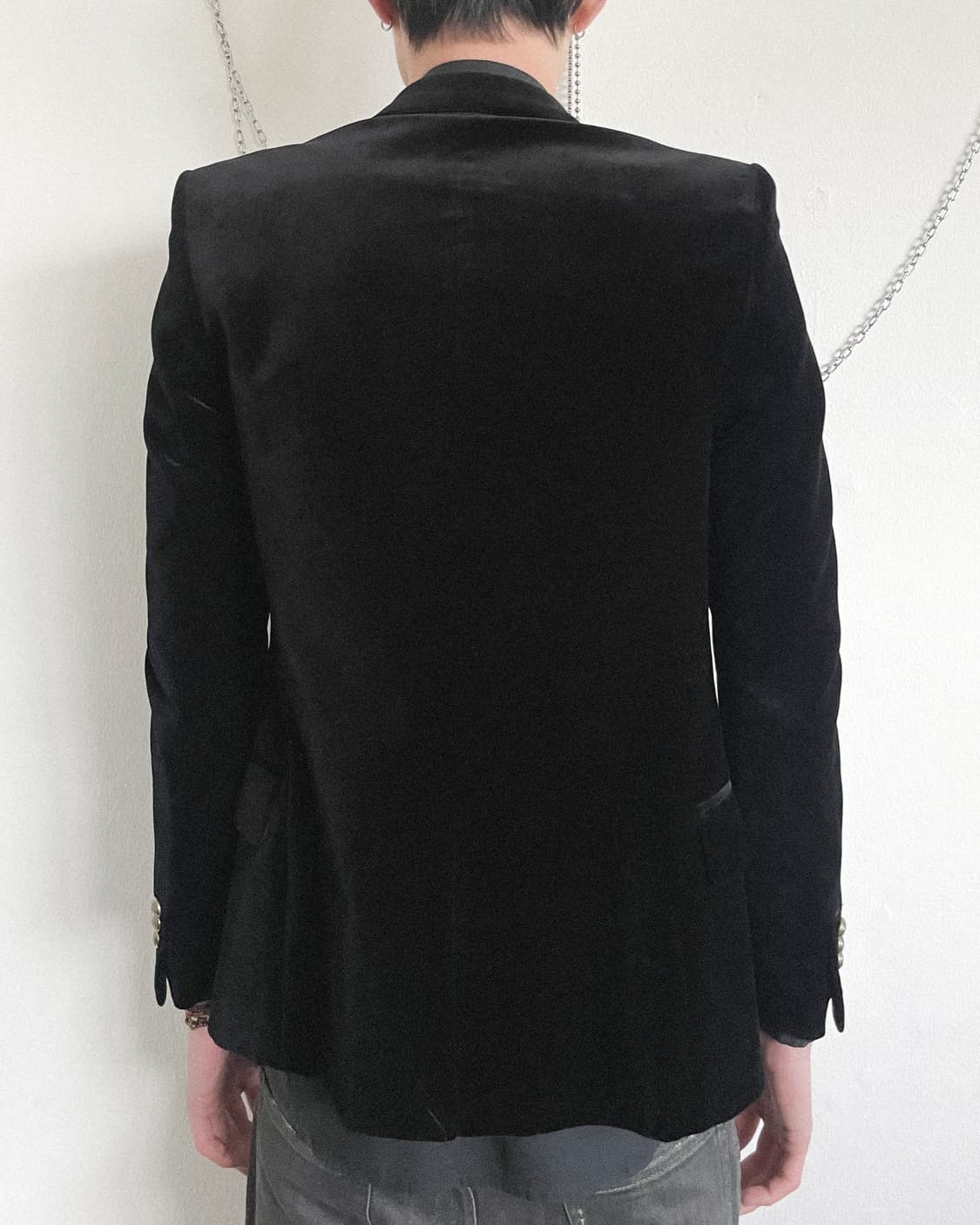 발망 x H&M 벨루어 스모킹 블레이져 상품이미지4