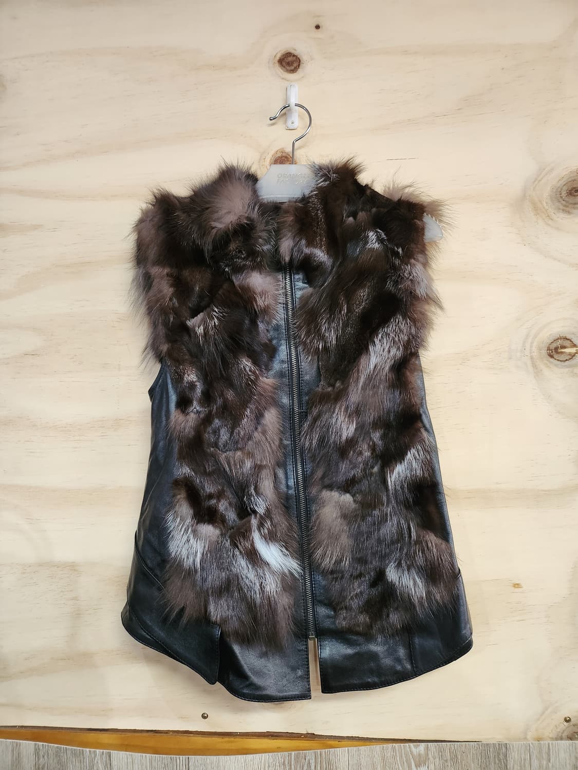 414) 지센 양가죽 토끼털 조끼 상품이미지1