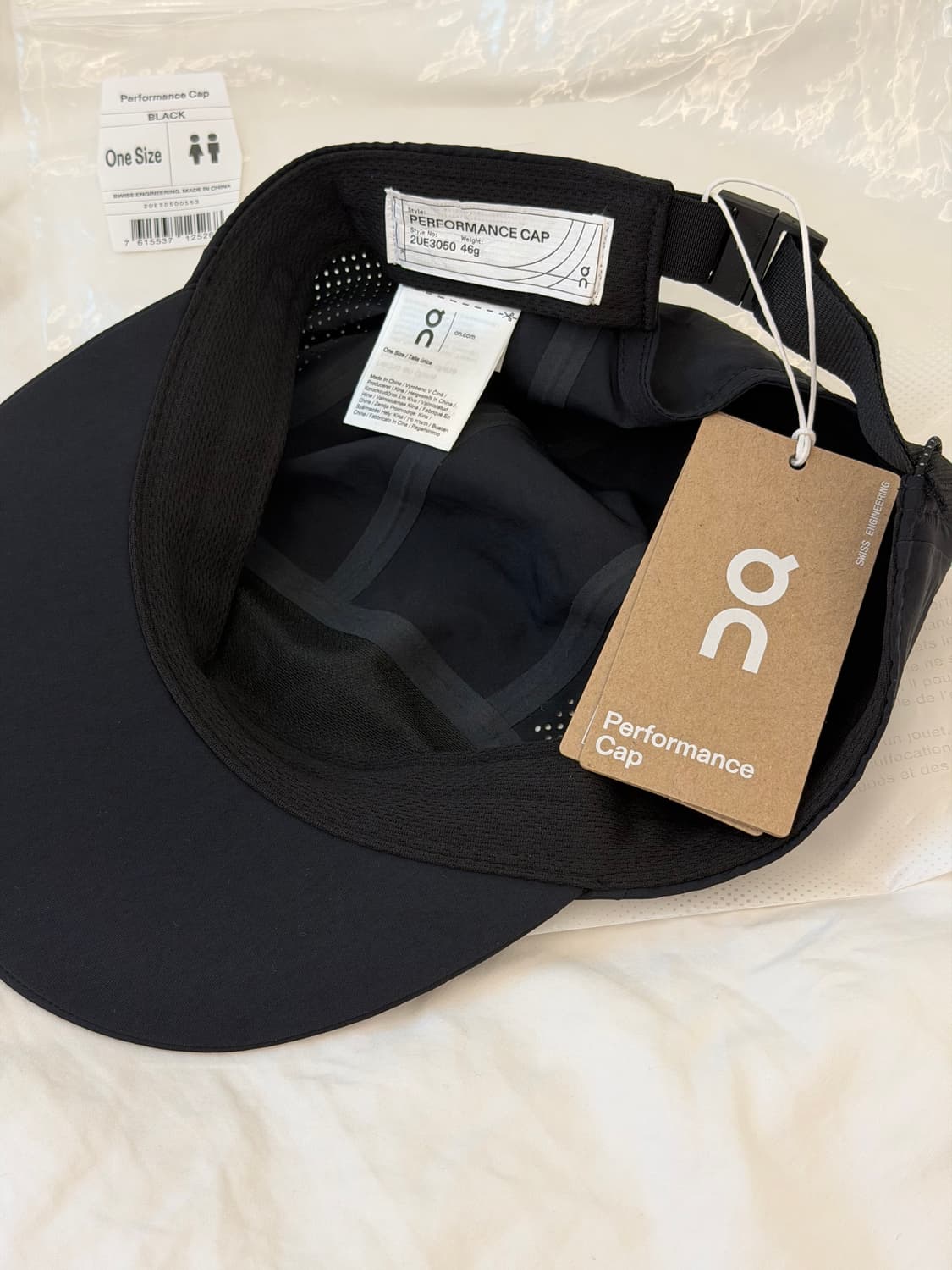 온러닝 퍼포먼스 캡 블랙 상품이미지5