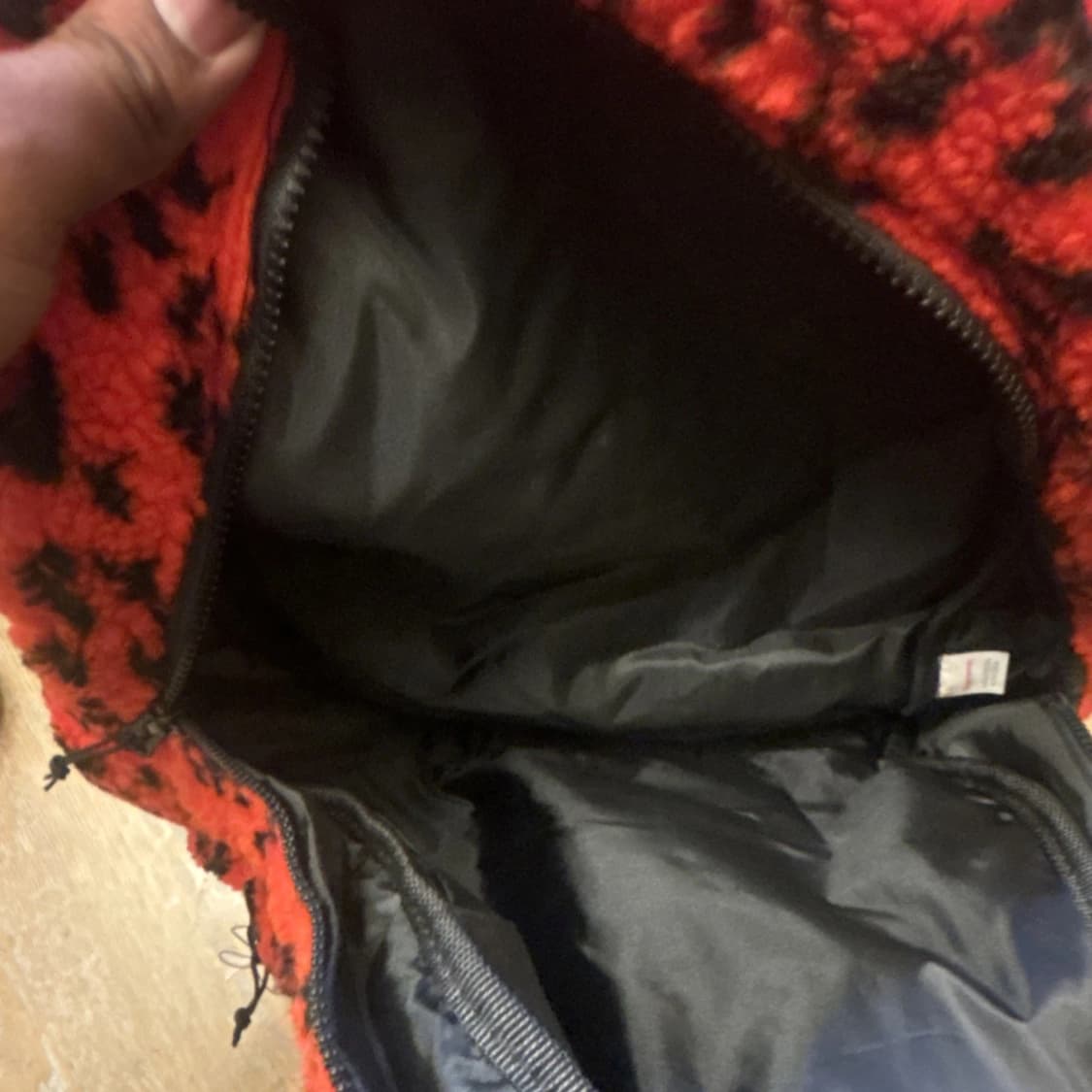 17FW 슈프림 레오파드 후리스 백팩 상품이미지2