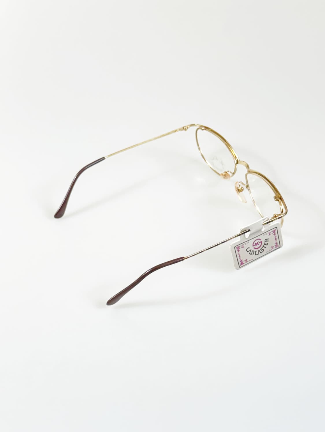 90s 영국제 LAN CASTER 골드 오벌 프레임 빈티지 안경 상품이미지4