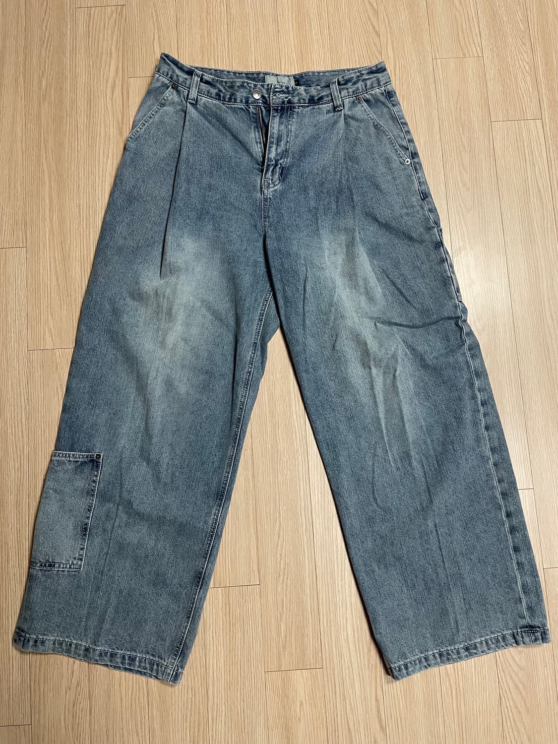 비긴 202 원턱 와이드 카펜터 데님 팬츠 3사이즈 상품이미지1