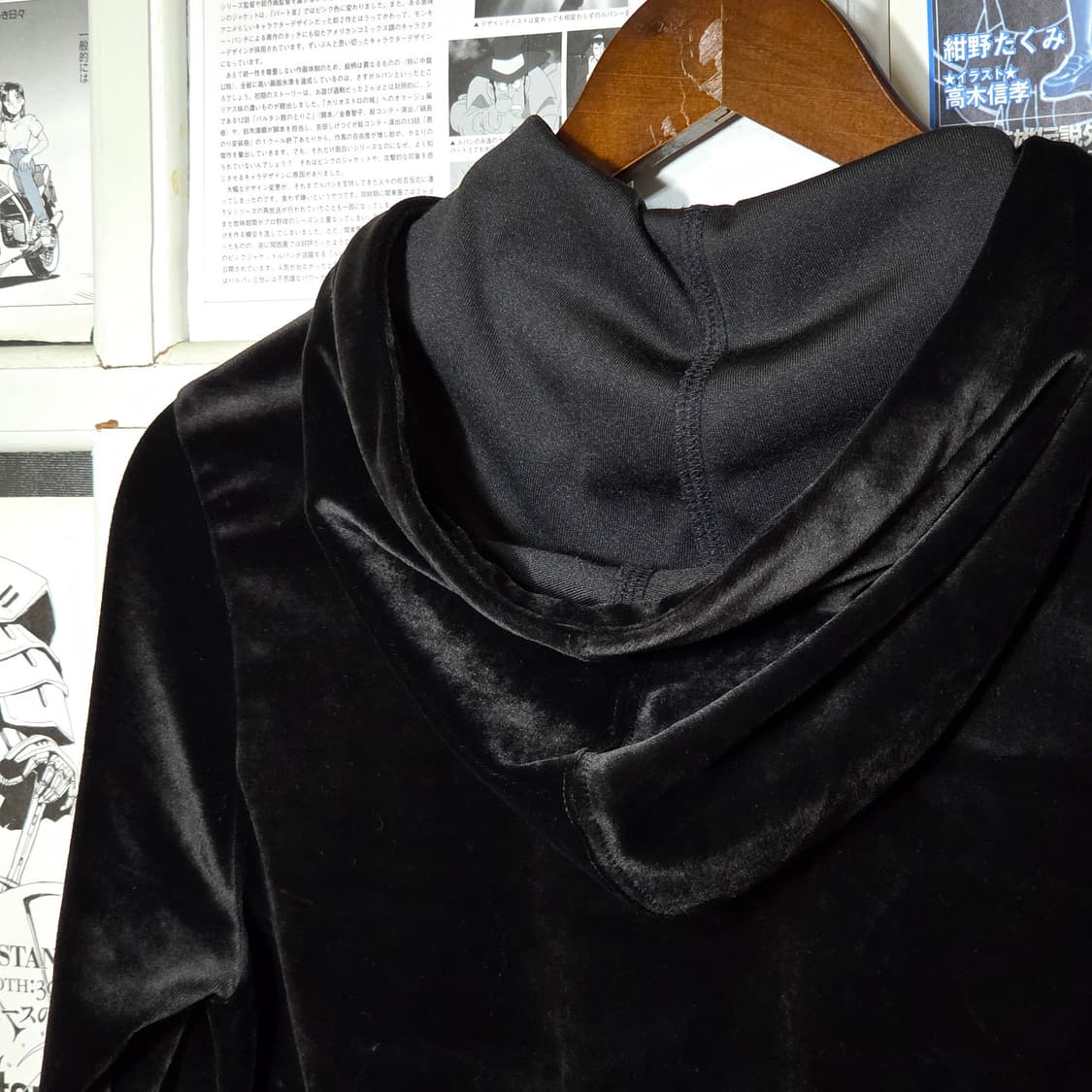 퓨마 Y2K 블랙 벨벳 슬림핏 후드집업 상품이미지7