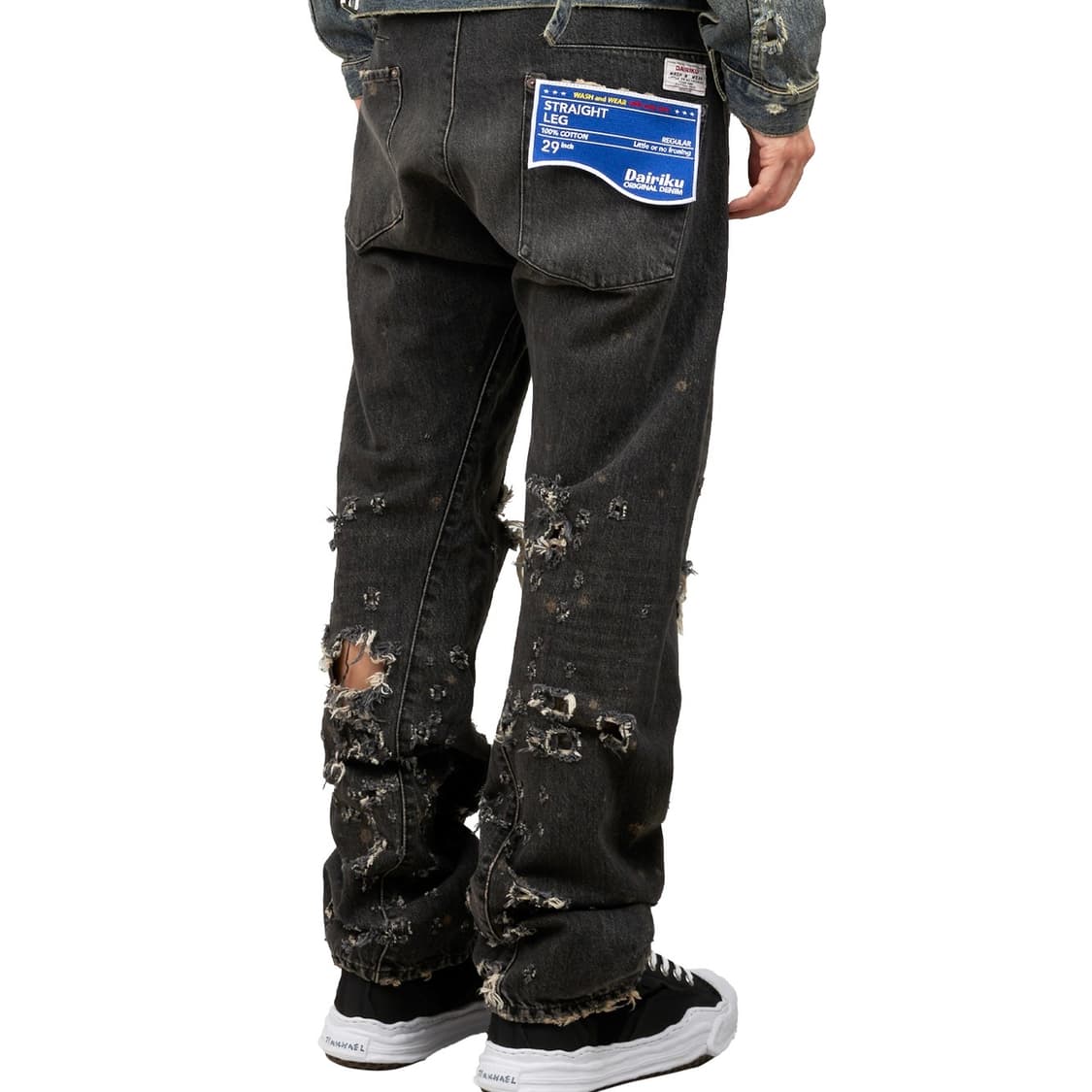 DAIRIKU Super Damage Draping Denim Pants 상품이미지4