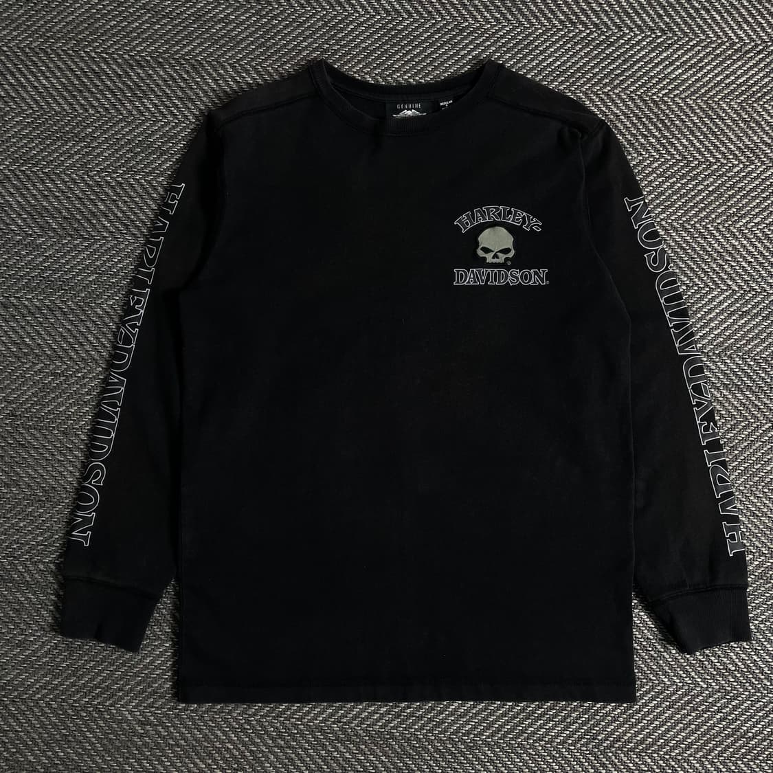 할리데이비슨 USA 빅로고 스컬 롱슬리브y 3230 상품이미지3
