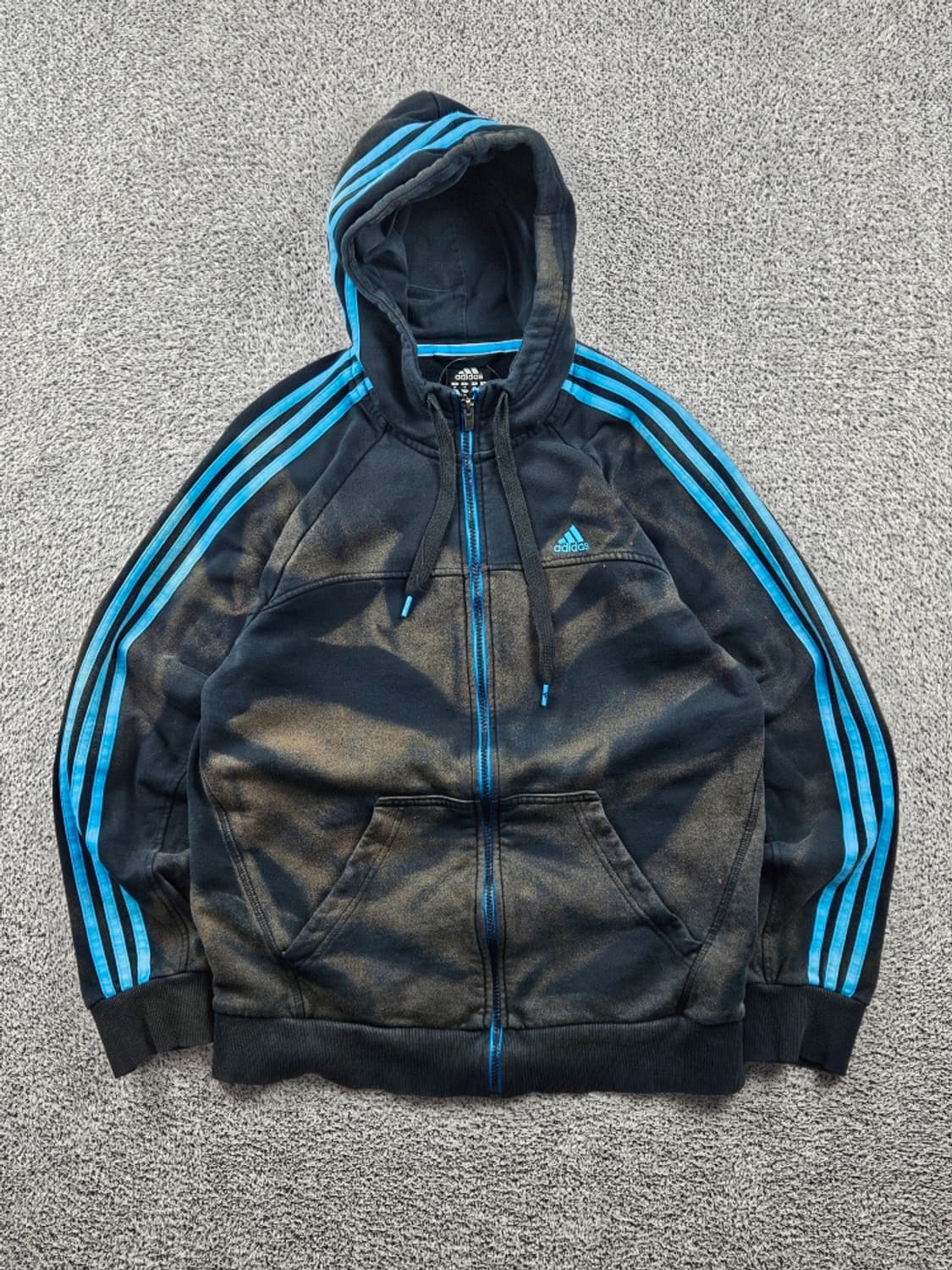 아디다스 다잉 워시드 커스텀 스웻 후드 집업 ( M ) / 10945 상품이미지1