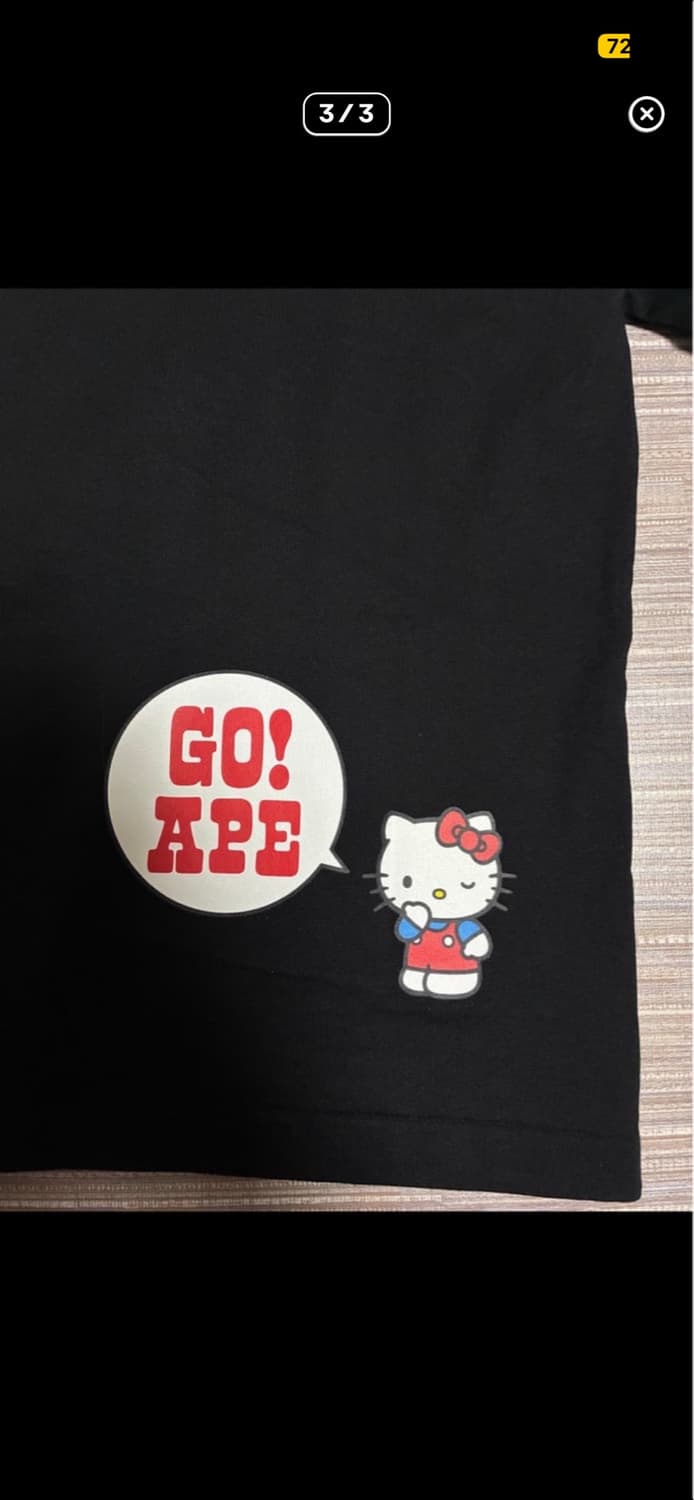 이번주만)베이프 헬로키티 콜리지 티셔츠반팔 산리오 콜라보 bape 140 상품이미지3