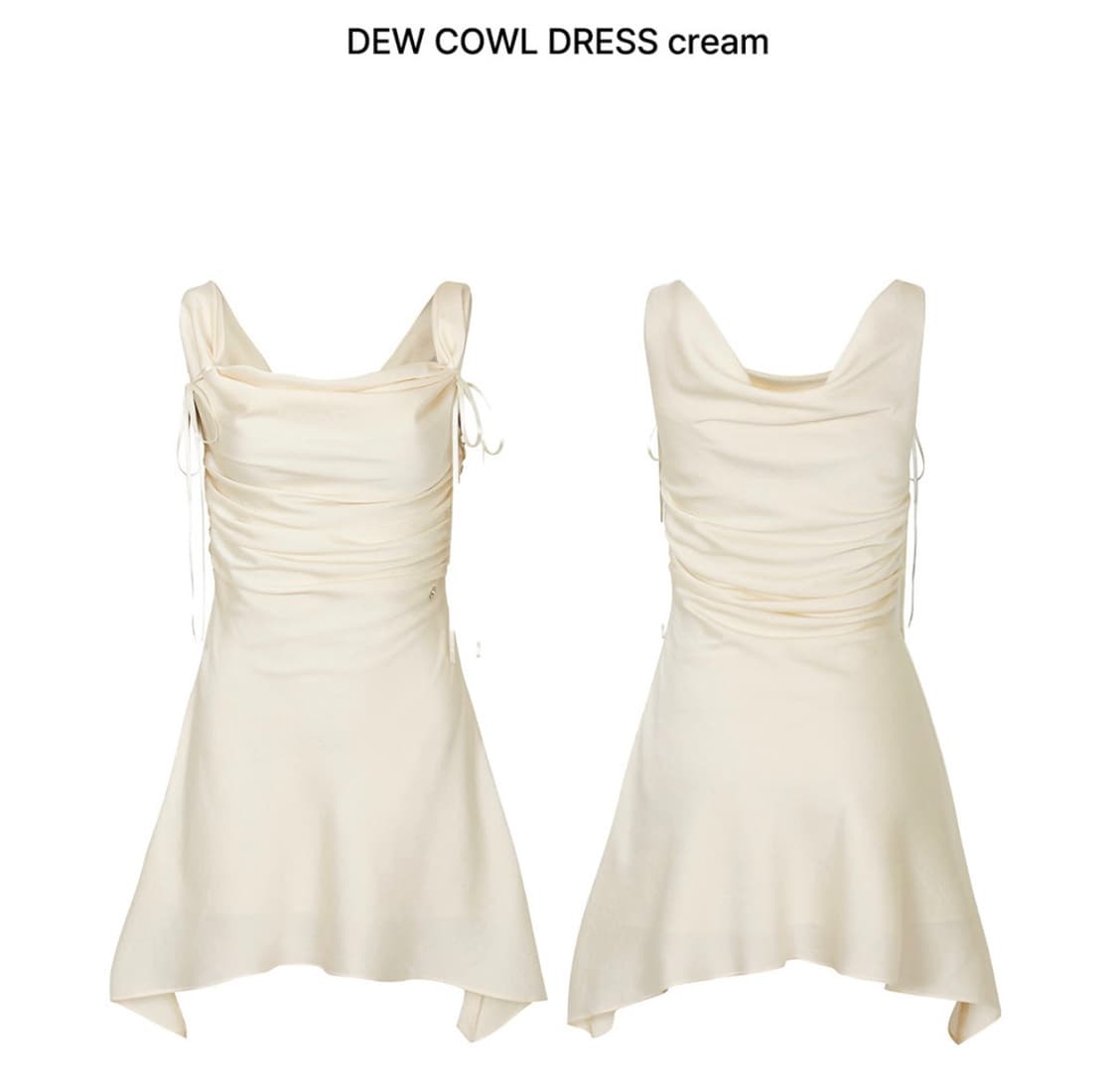 DEW COWL SATIN DRESS cream Msize 상품이미지1