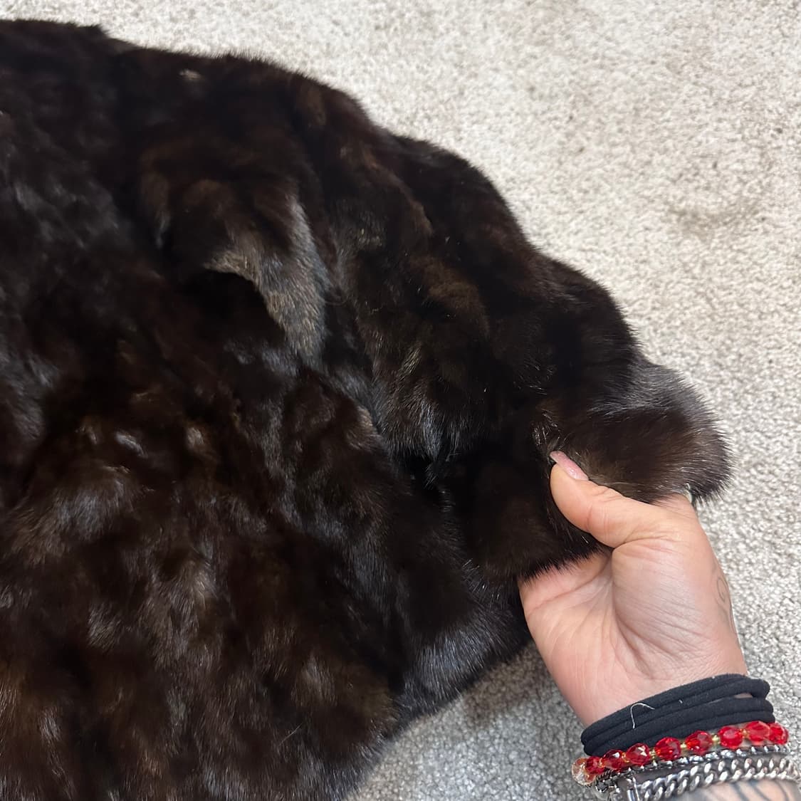 캐나다 빈티지 블랙브러운 사가밍크 퍼자켓M 상품이미지6