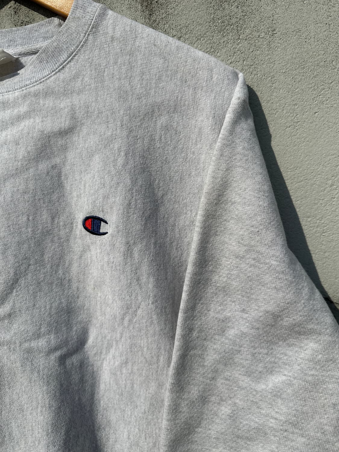 [M] 챔피온 리버스위브 멜란지 그레이 맨투맨 스웻셔츠 상품이미지4