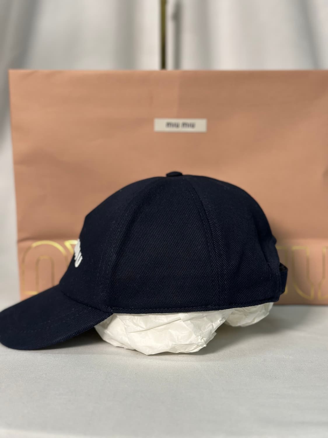 미우미우 드릴베이스볼 볼캡 L 상품이미지5