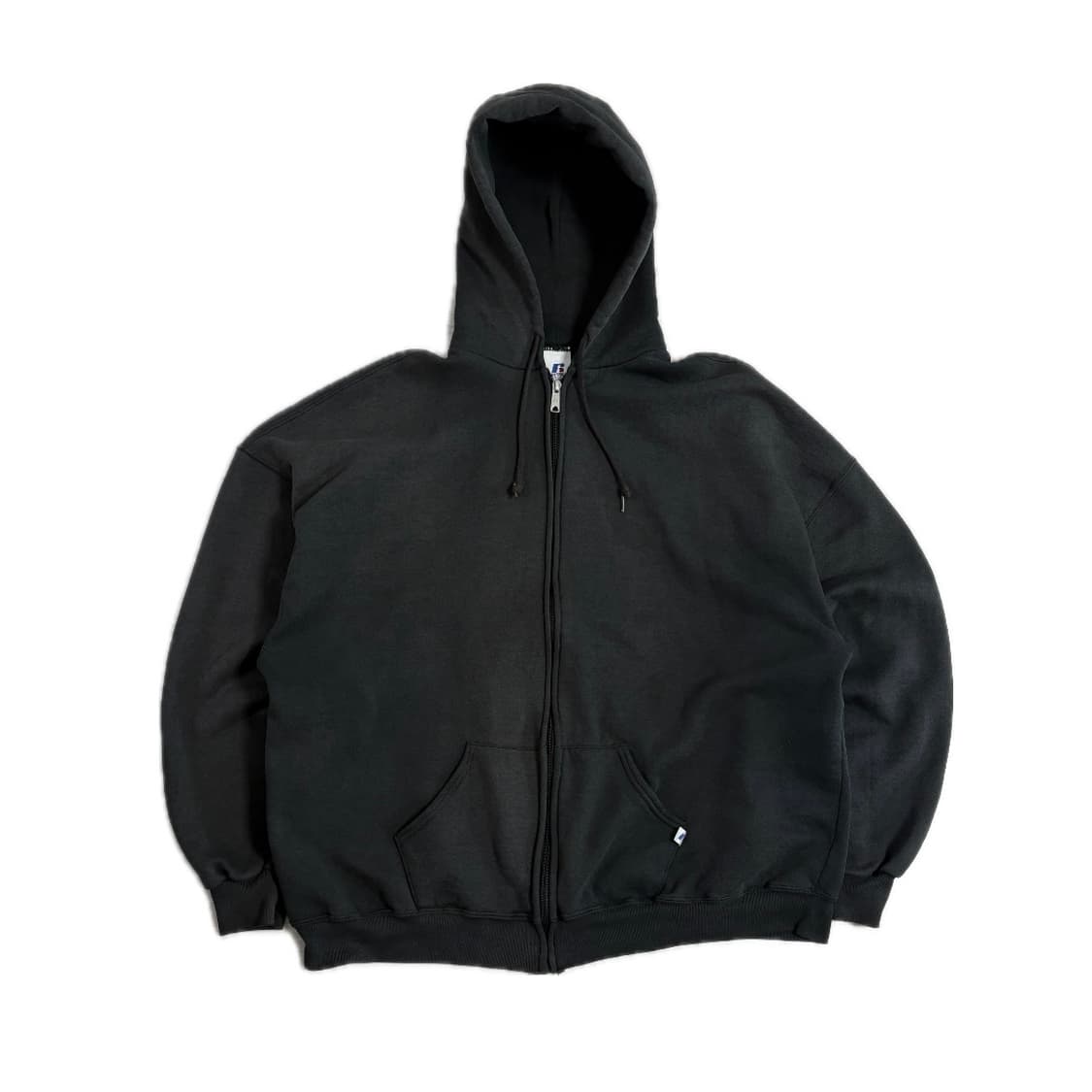 00s 러셀 후드집업 페이디드 블랙 상품이미지4