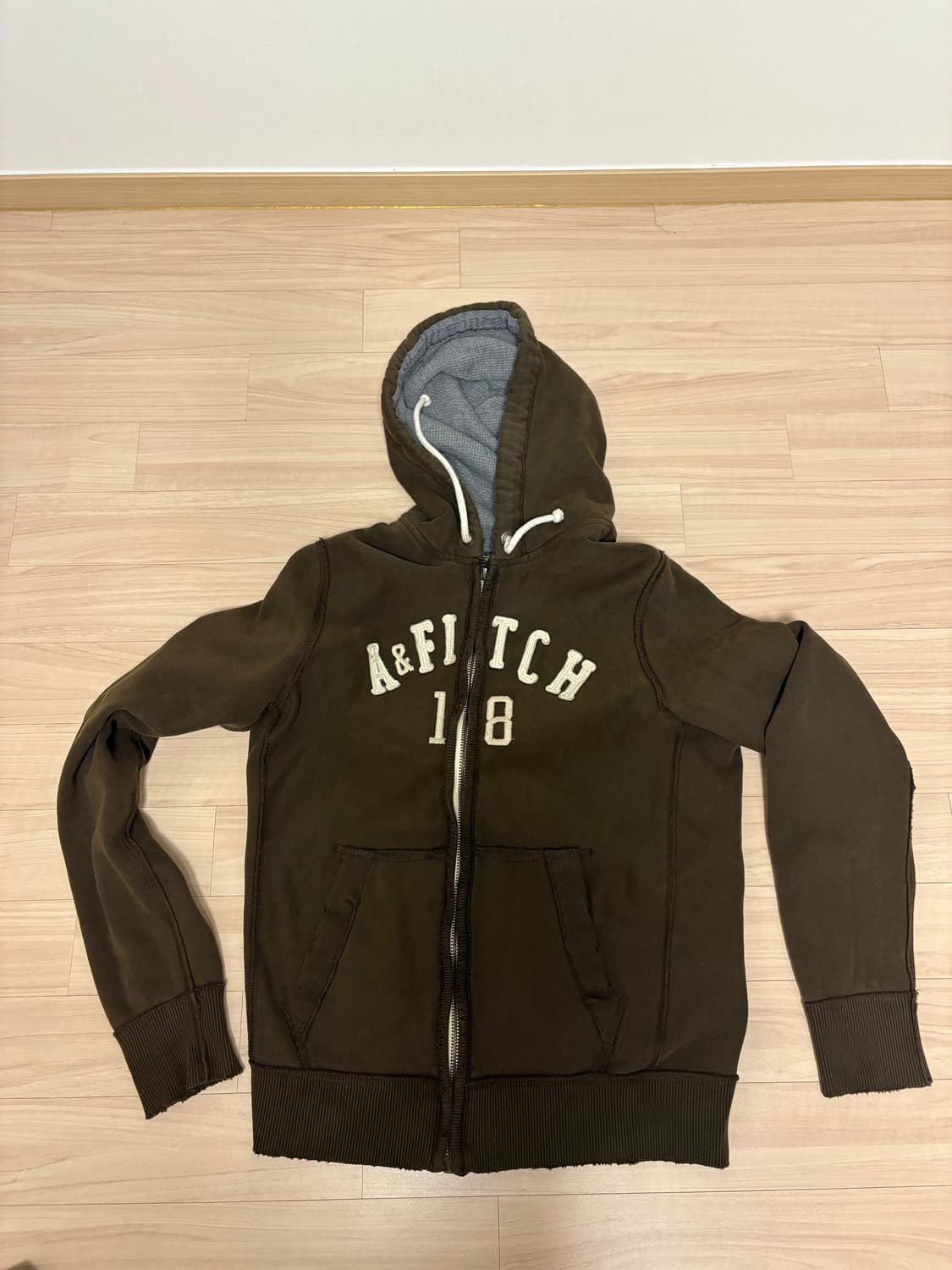 XL 빈티지 아베크롬비 후드 집업 브라운  상품이미지3