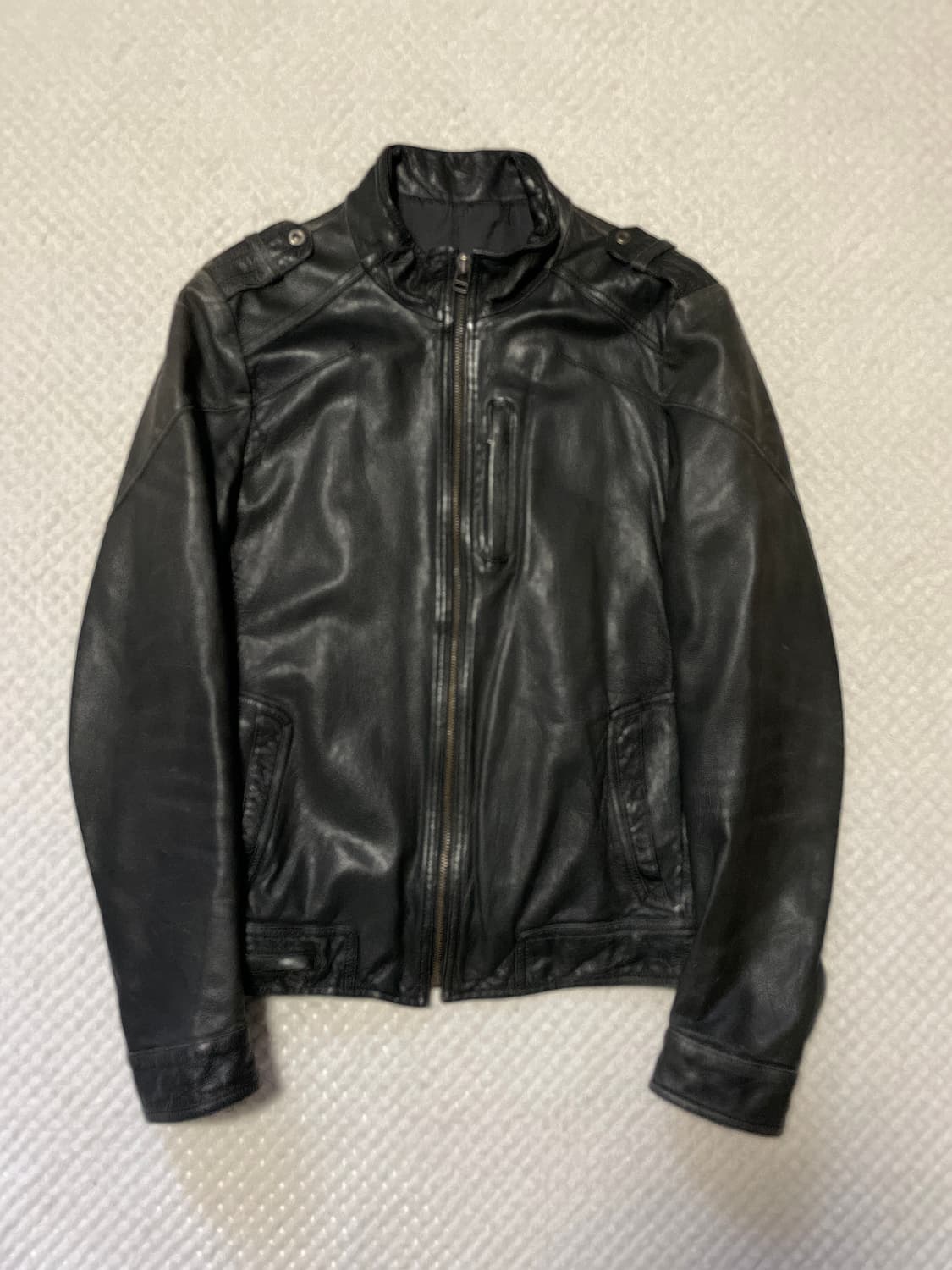 광희시장 웨스턴 무드 램스킨 양가죽 레더 자켓 브라운 상품이미지1