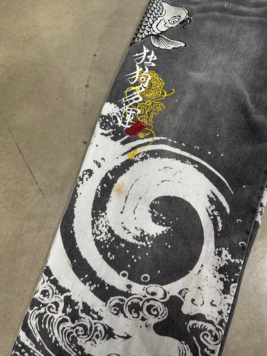 도그타운 오리엔탈 자수 흑청데님팬츠  상품이미지6