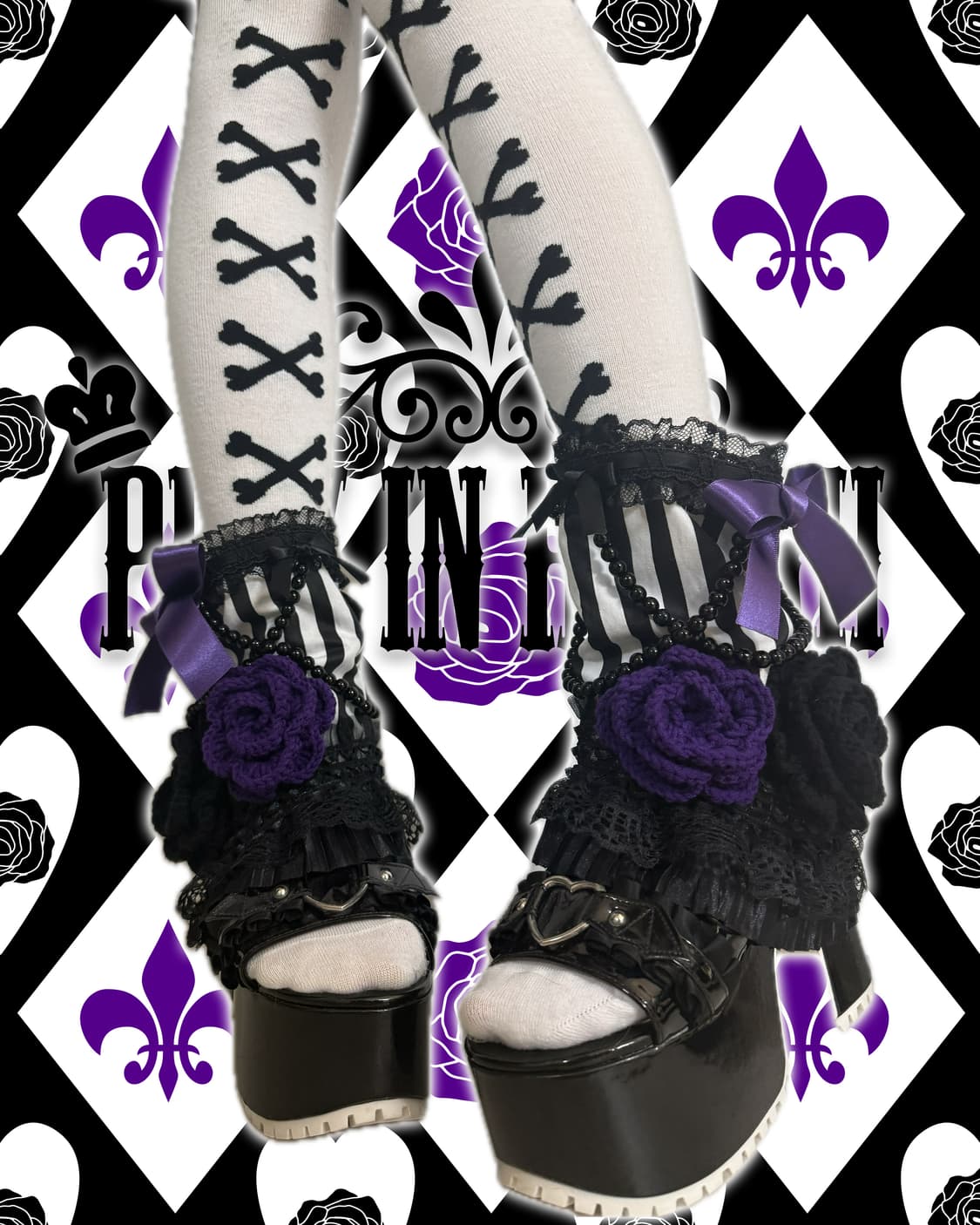 뜨개 플라워 레그워머 + 에이프런 ✦ 상품이미지1