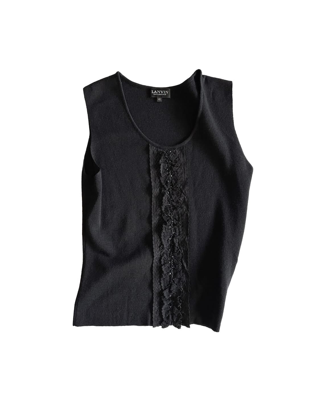 LANVIN lace knit cardigan sleeveless set 상품이미지6