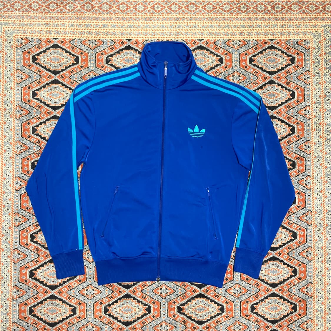  아디다스 오리지날 삼선 블루민트 집업 져지 남성S 상품이미지1