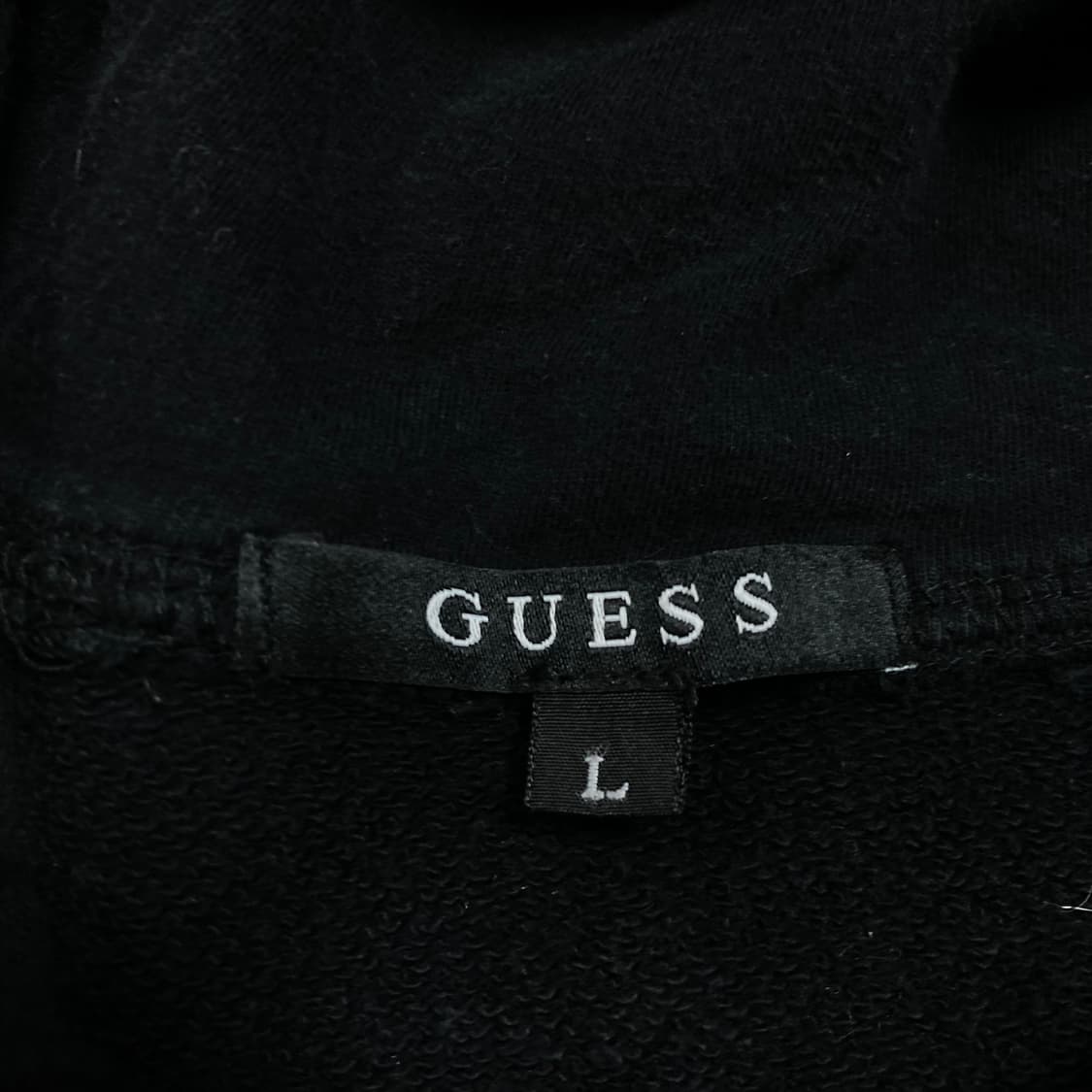 게스 y2k 스몰 로고 블랙 후드 집업 상품이미지3