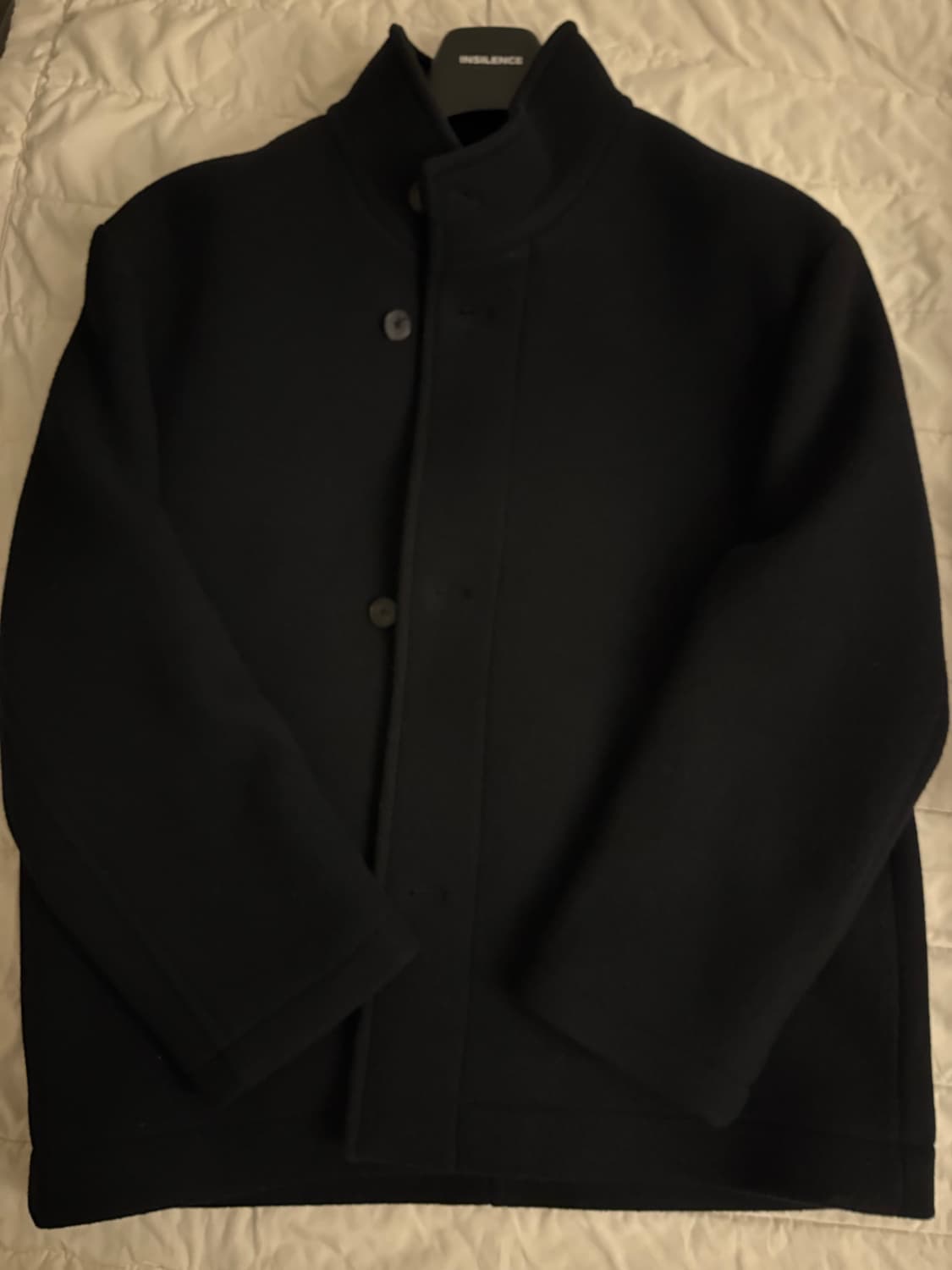 인사일런스 지블링 울 하프 코트 블랙 s사이즈 상품이미지1