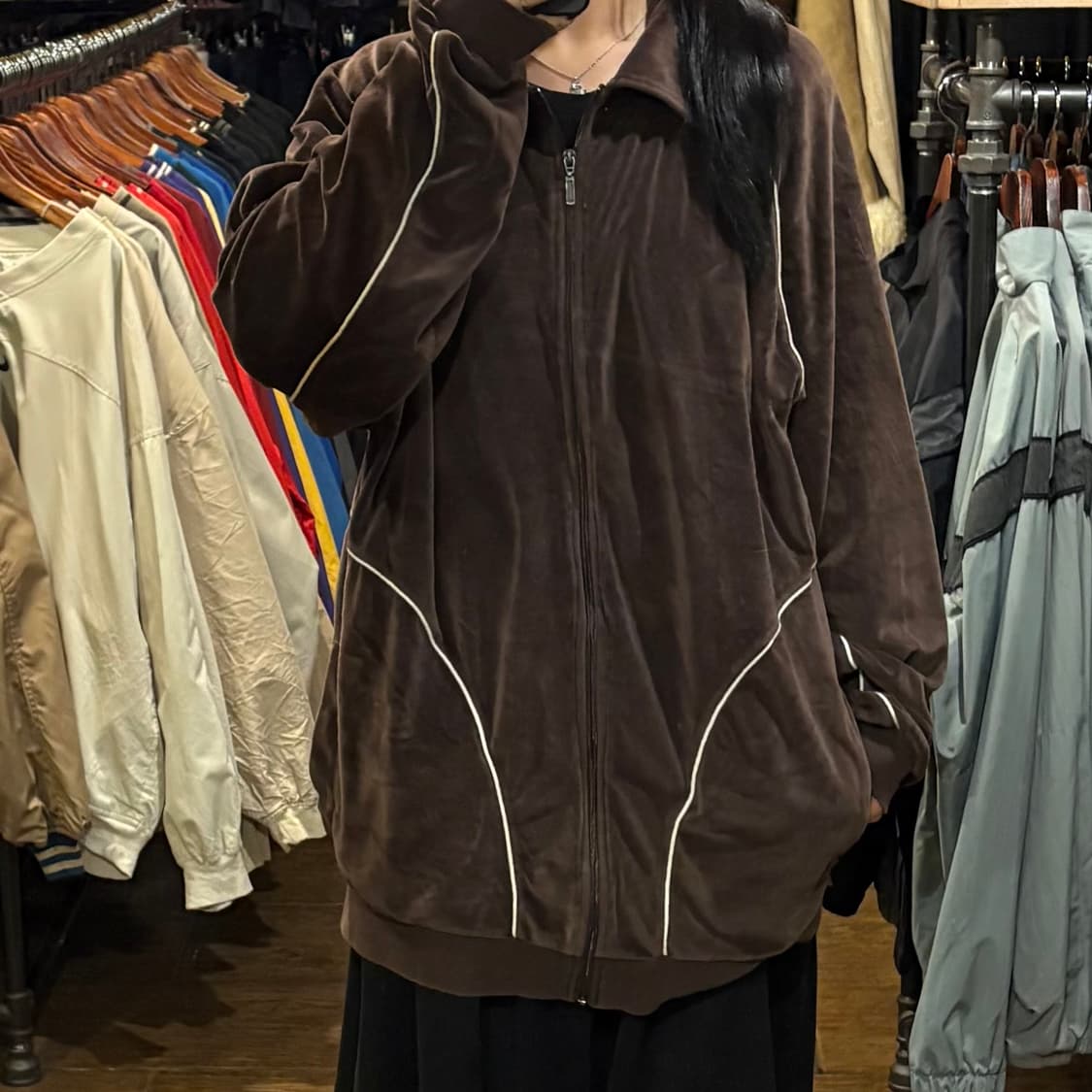 [HI] VTG 벨벳져지 브라운 상품이미지2