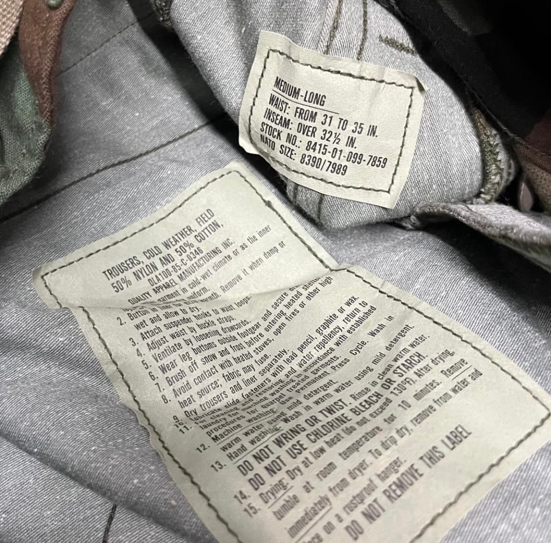 (M/L)80's 미군 m65 우드랜드 필드 팬츠 상품이미지5