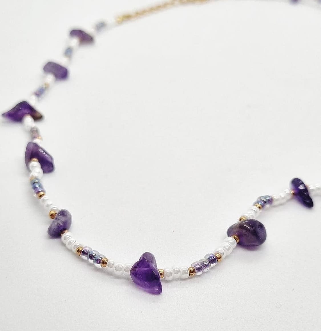 자수정 비즈 목걸이 핸드메이드 주얼리 상품이미지5