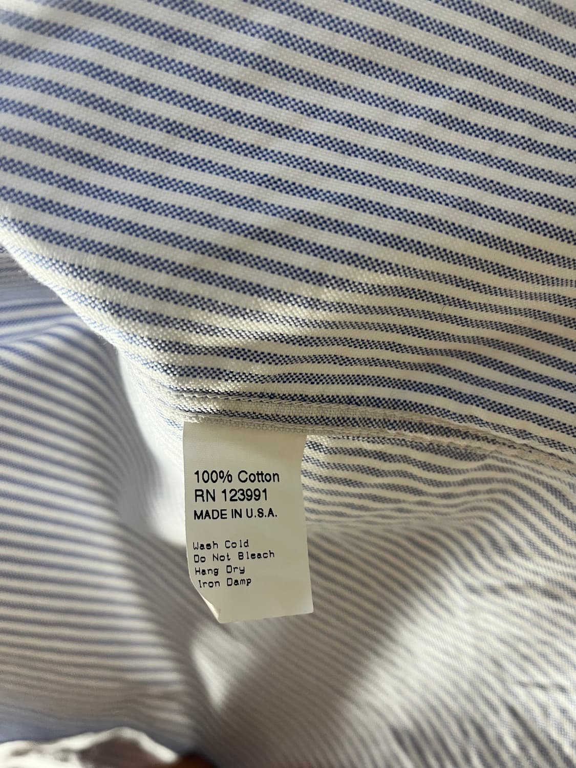 짓먼빈티지 옥스포드 셔츠 블루 스트라이프 m사이즈 상품이미지4