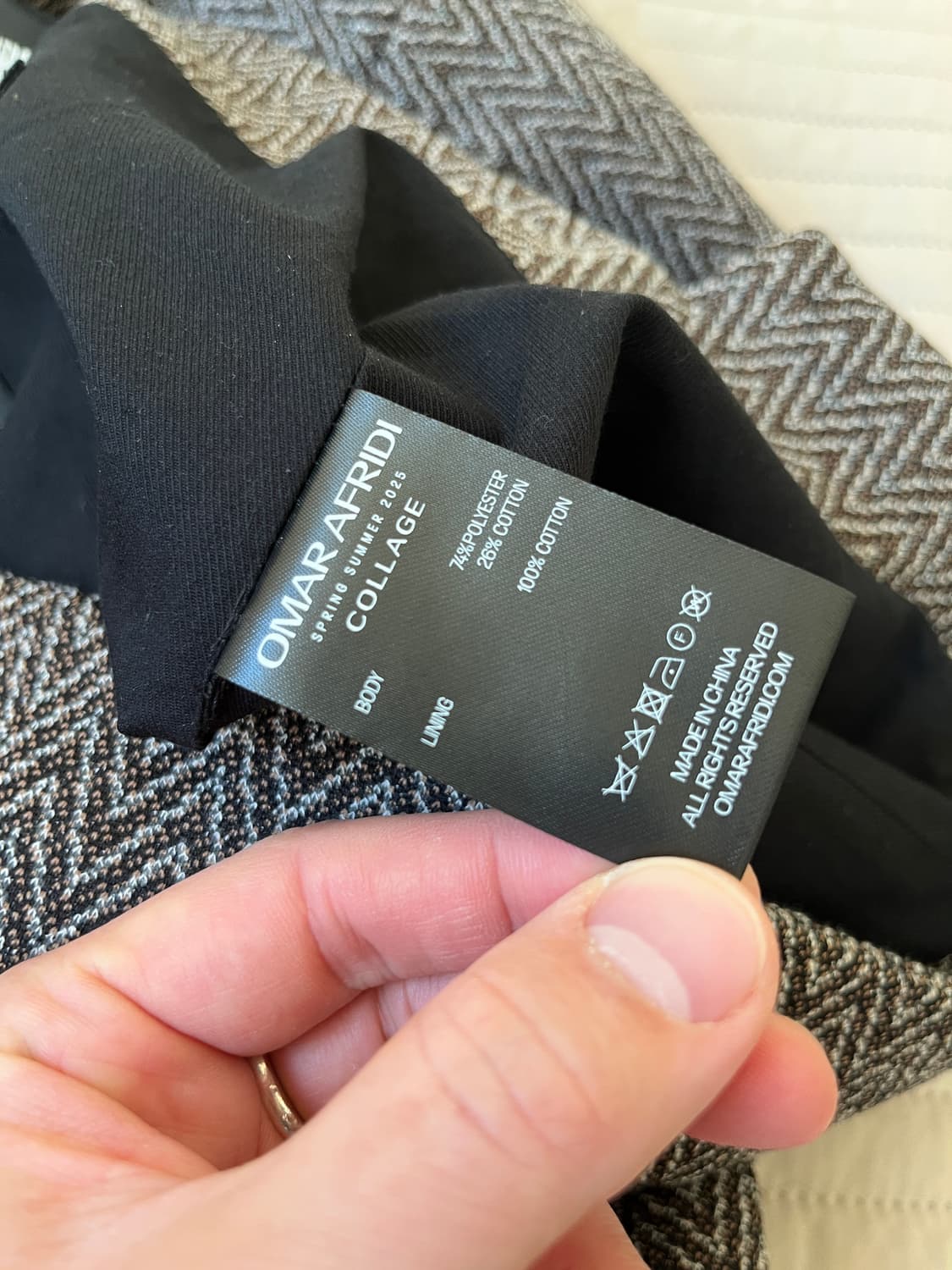 Omar Afridi 오마르 아프리디 자카드 팩토리백 숄더백 새상품 상품이미지9