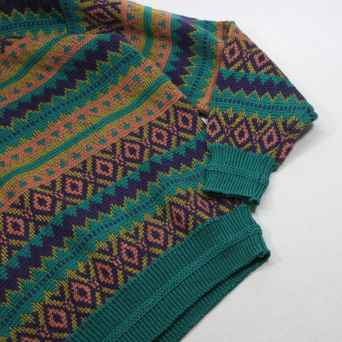 (착용컷) 크로커다일 패턴 브이넥 니트 (남성용 103) 상품이미지7