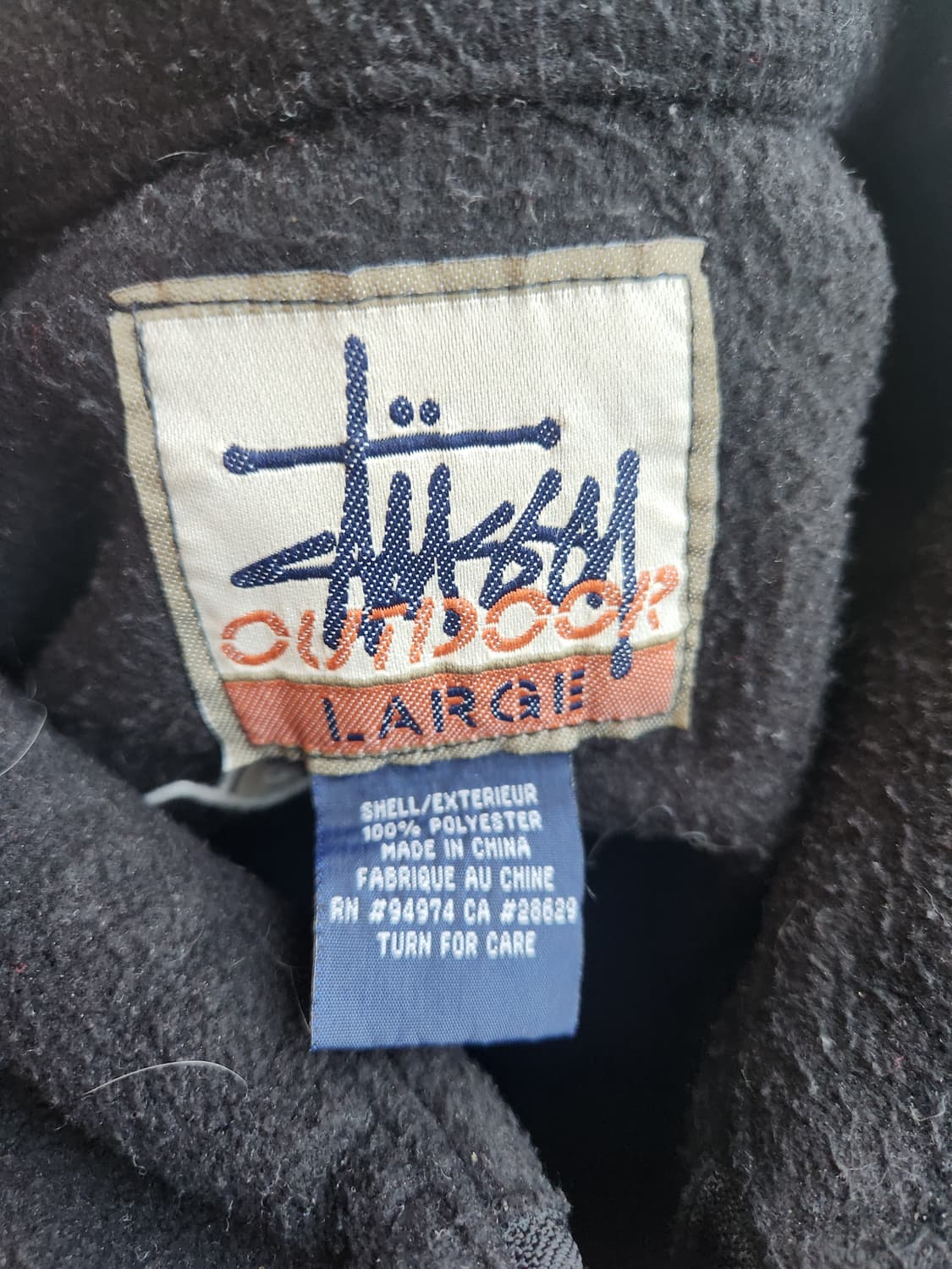 90~00s 스투시 아웃도어 후리스 집업 L 상품이미지3