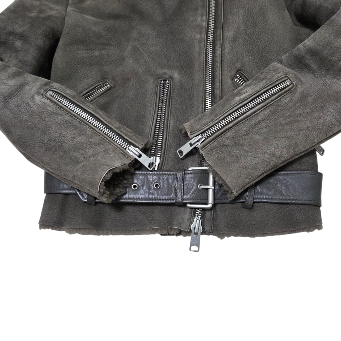 All Saints 올세인츠 (양, 소가죽100%)무스탕 바이커 자켓 상품이미지4