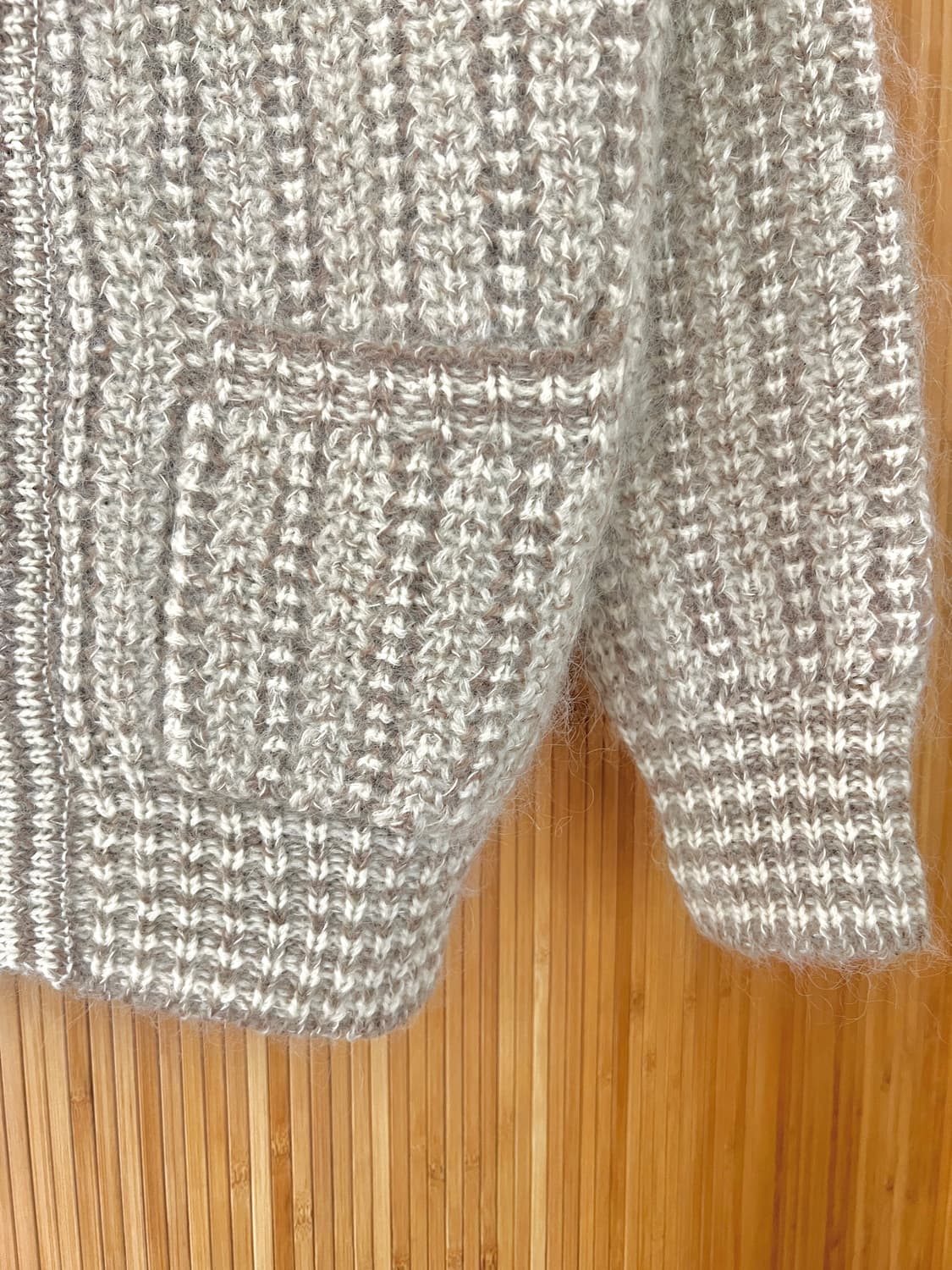 다카시마야 데드스탁 모헤어 숄카라 니트 가디건 상품이미지6