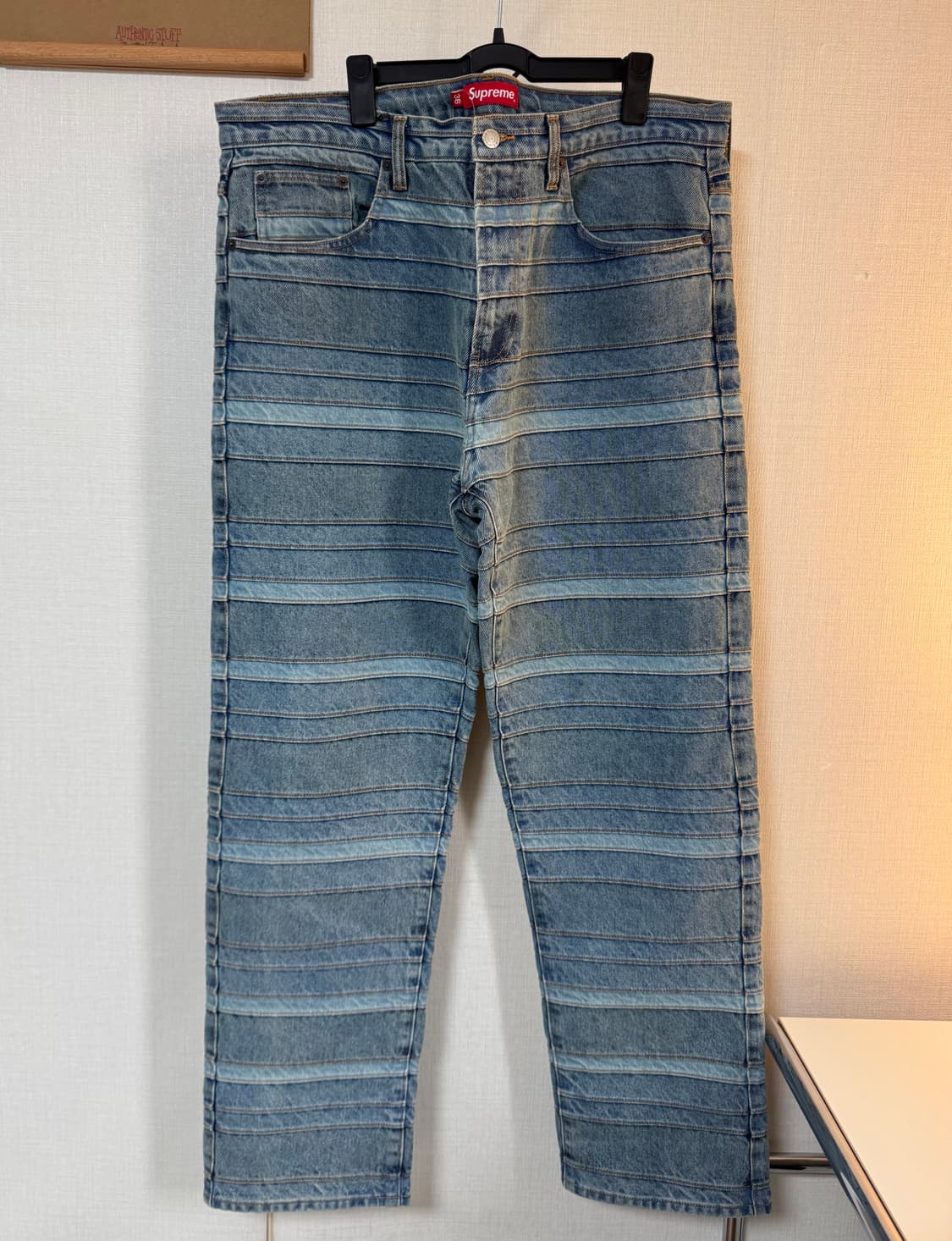 (새상품)슈프림 레이어드 진 워시드 블루 - 22FW 상품이미지4