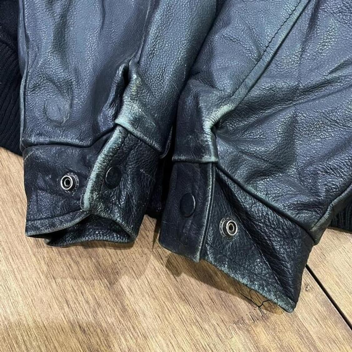 캐나다 레더 울 바시티 자켓 (M) 상품이미지4