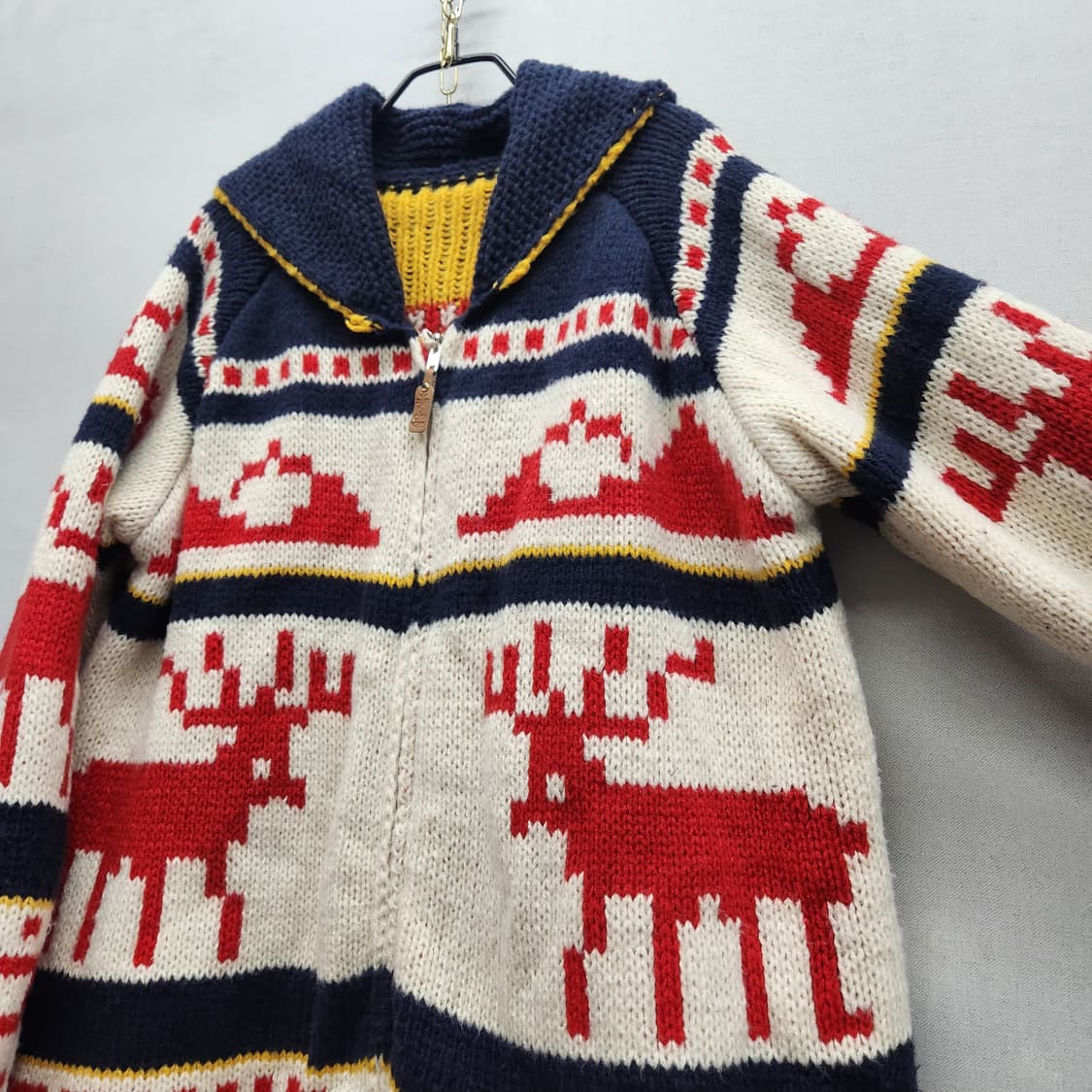 코위찬 사슴패턴 투웨이 집업 XL(남여공용) 상품이미지3