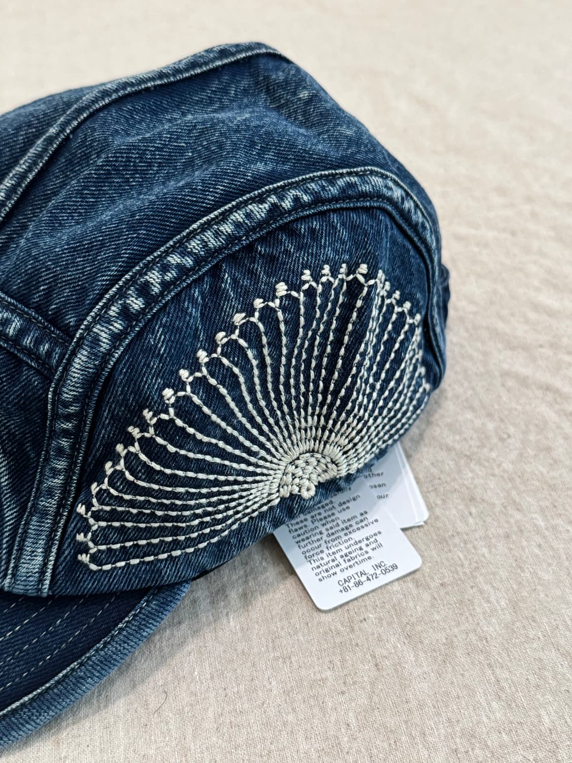 캐피탈 10온즈 후로시키 자수 데님 캠프캡 상품이미지2