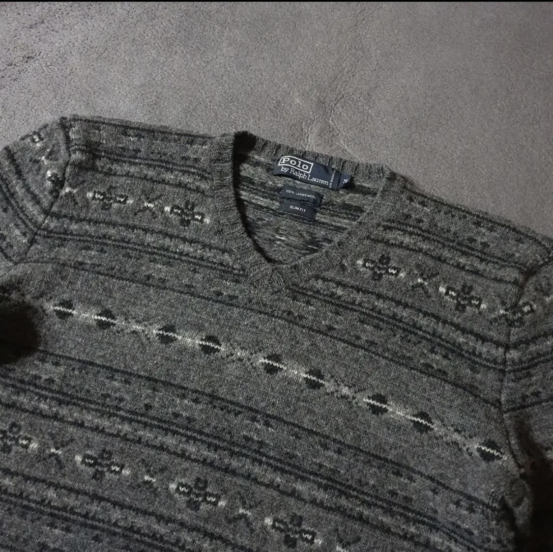 폴로 슬림핏 램스울 페어아일 니트 M 상품이미지1