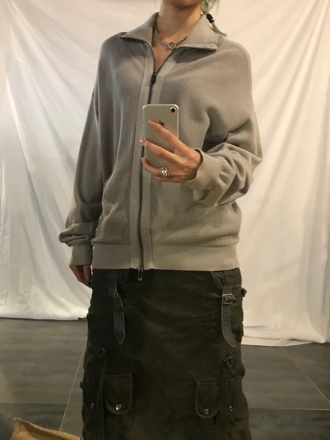 Armani Grey Knit Zip-up 상품이미지5