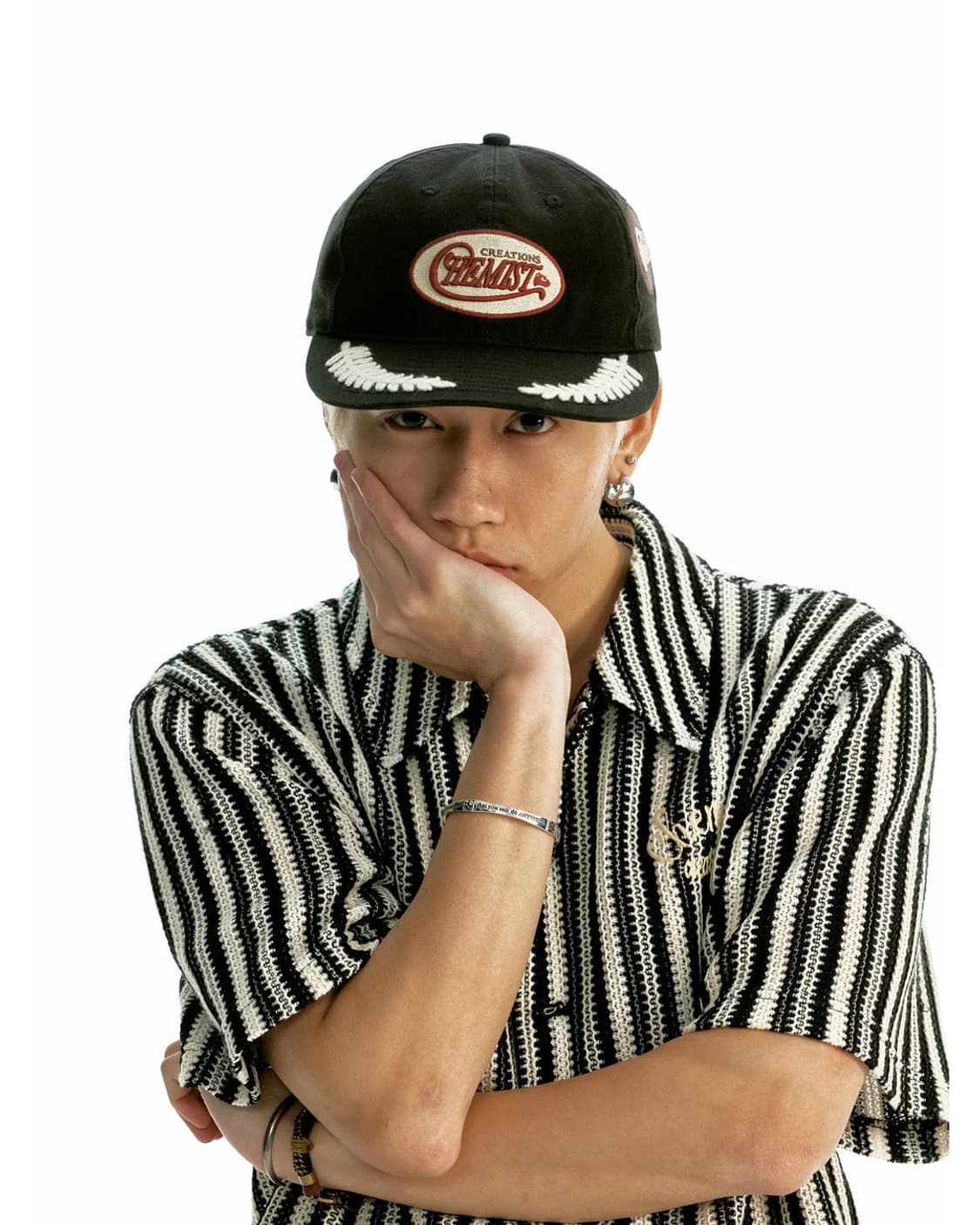 PP:ONE 볼캡 모자 블랙 월계수 패치 스트릿 빈티지 레이싱 라이더 상품이미지2