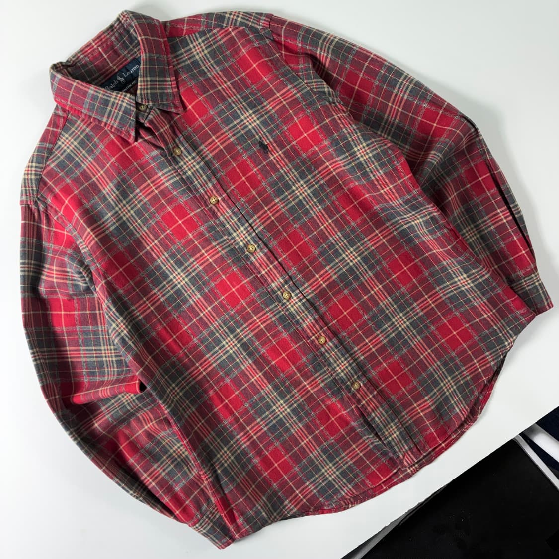 Polo  폴로 랄프로렌 자수 코튼 레드 체크셔츠  상품이미지2